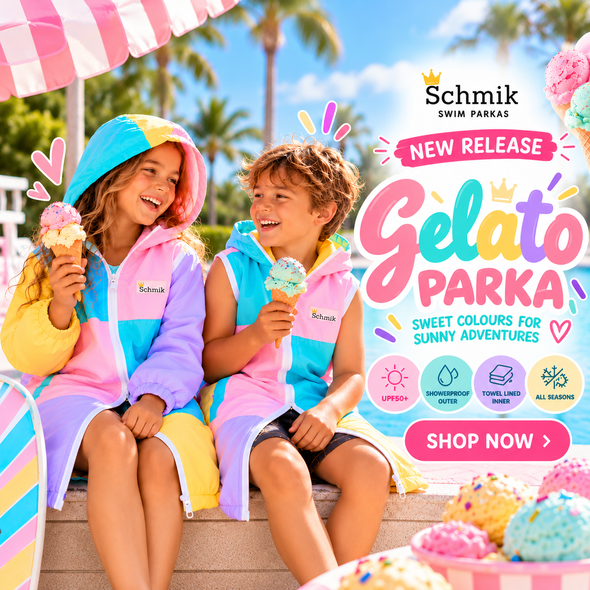 Gelato Swim Parka- New Release