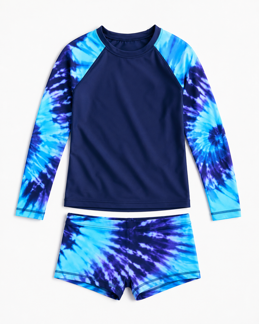 Schmik Tie Dye Swim Set for Kids | UPF 50+ Swimwear