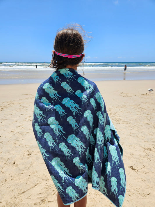 Jellyfish Print Sand Free Towel
