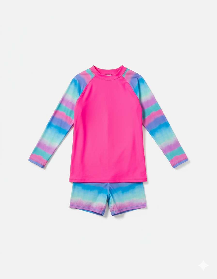 Schmik Bubblegum Swim Set for Kids | UPF 50+ Swimwear