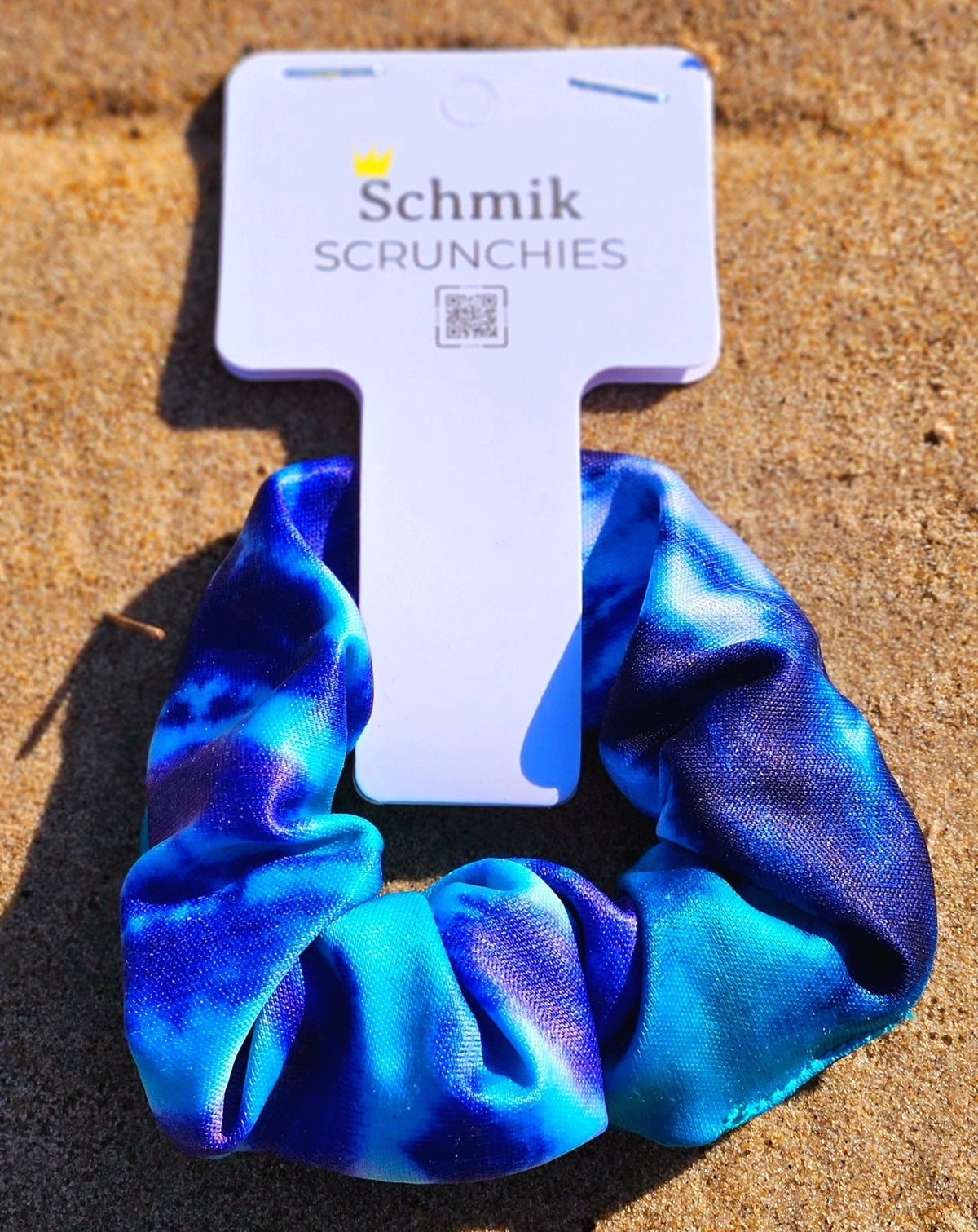Lightweight scrunchie paired with Schmik swim parkas for girls